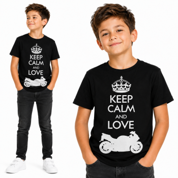 KOSZULKA KEEP CALM & LOVE MOTO